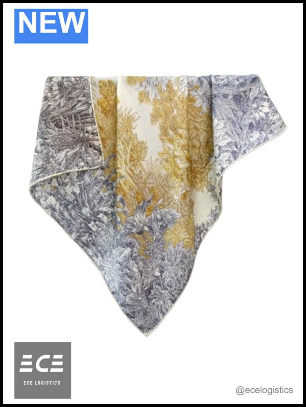 Silk Wool Blend Square Scarf 26x26 Lightweight Printed Headscarf Wrap